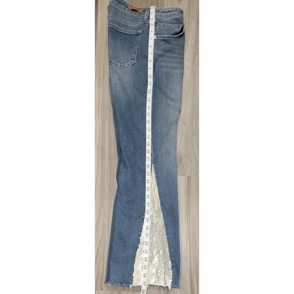 Anthropologie Pilcro and the Letterpres High-rise Sequin Flare Jeans size 27 - Picture 8 of 12
